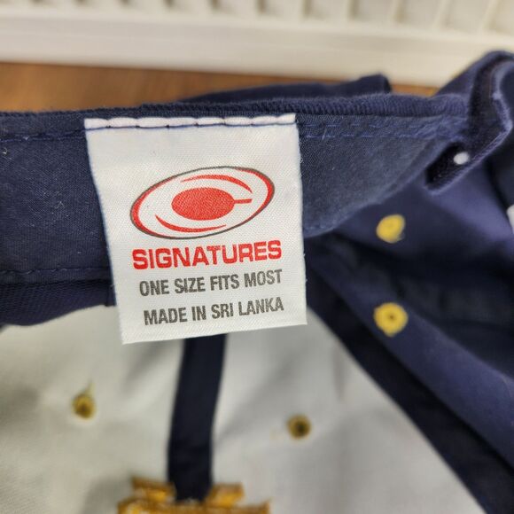 VTG Notre Dame Fighting Irish Hat Cap Navy Blue Gold Strapback Signatures NCAA - Picture 10 of 11